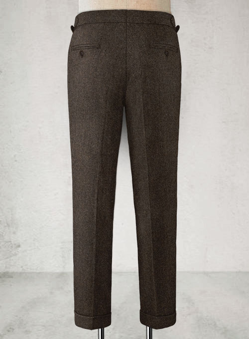 Dark Brown Highland Tweed Trousers 