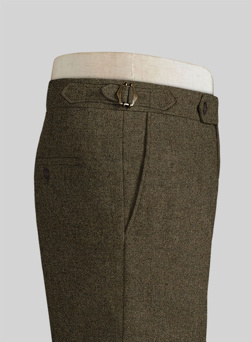 Light Weight Rust Brown Tweed Highland Trousers - Click Image to Close