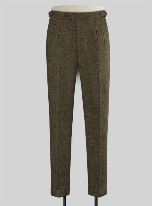 Light Weight Rust Brown Highland Tweed Trousers