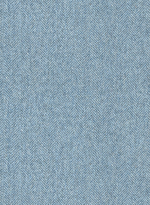Light Blue Herringbone Tweed Pants - Click Image to Close