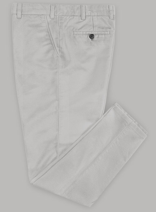Light Gray Stretch Chino Pants - Click Image to Close