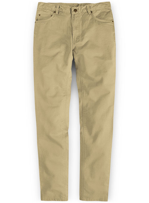 Light Khaki Twill Stretch Chino Jeans : Made To Measure Custom Jeans ...