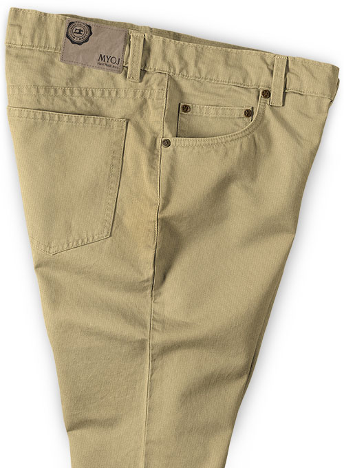 Light Khaki Twill Stretch Chino Jeans