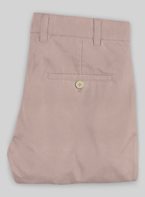 Light Mauve Stretch Chino Pants - Click Image to Close