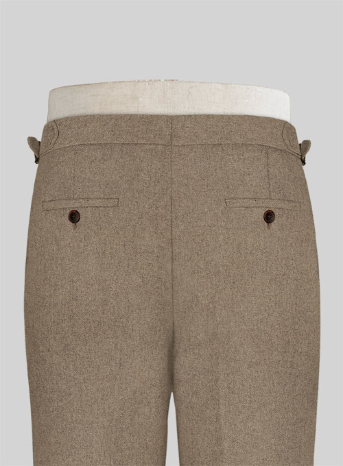 Light Weight Light Brown Highland Tweed Trousers