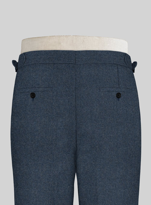 Light Weight Bond Blue Highland Tweed Trousers