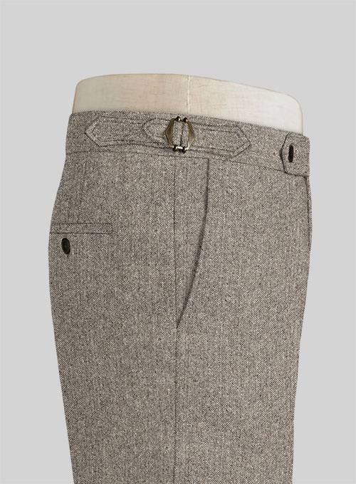 Light Weight Brown Tweed Highland Trousers - Click Image to Close