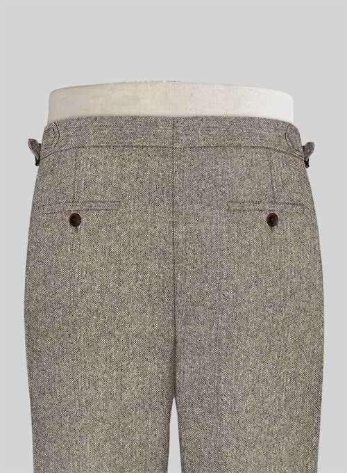 Light Weight Brown Tweed Highland Trousers - Click Image to Close