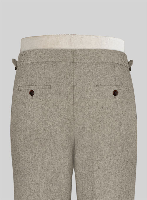 Light Weight Light Brown Highland Tweed Trousers