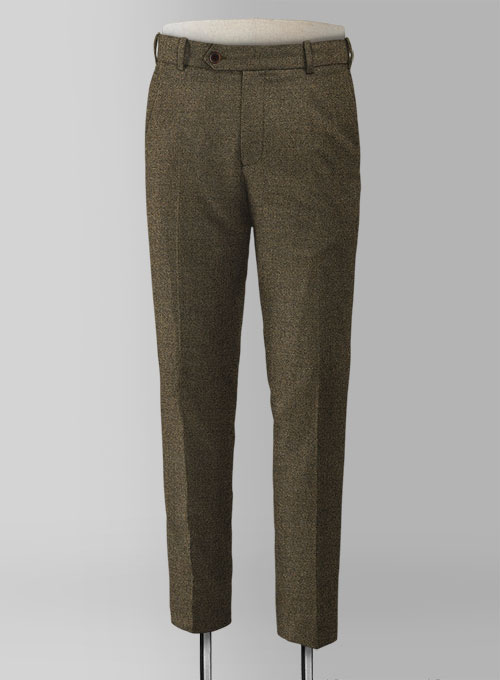 Light Weight Rust Brown Tweed Pants - Click Image to Close