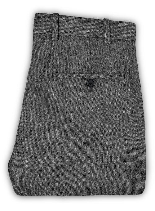 Light Weight Dark Gray Tweed Pants - Click Image to Close