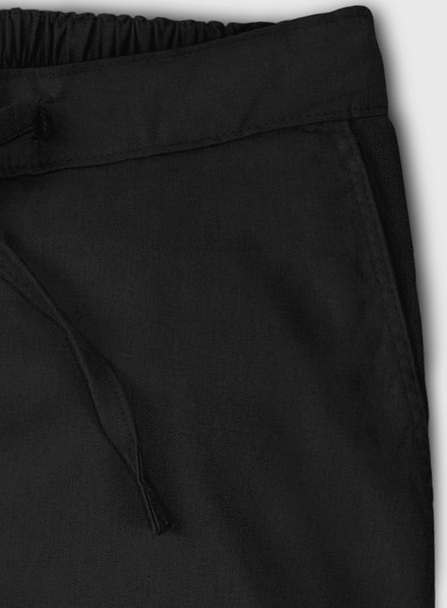 Lounge Style Summer Weight Black Chinos
