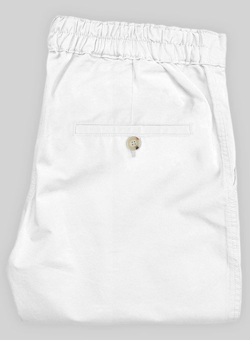 Lounge Style Summer Weight White Chinos