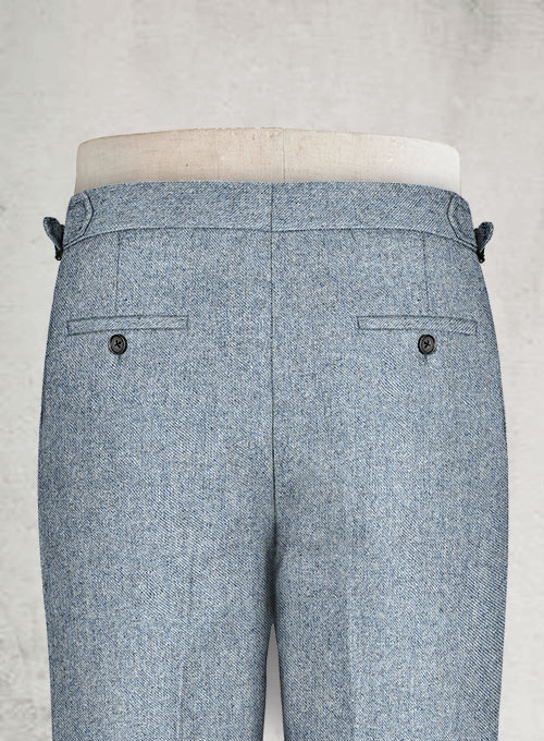 Light Blue Denim Highland Tweed Trousers