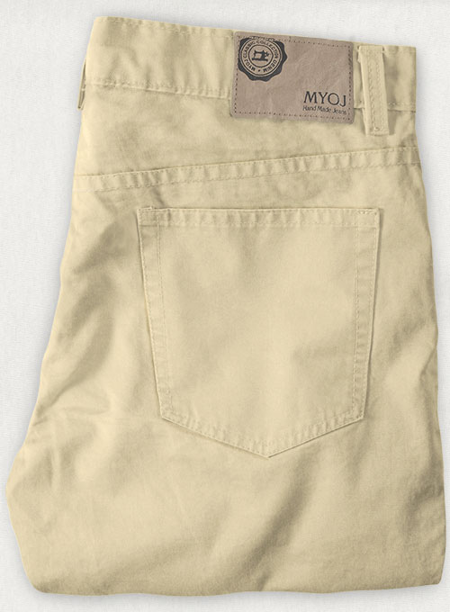 Light Khaki 4 Way Stretch Chino Jeans : Made To Measure Custom Jeans ...