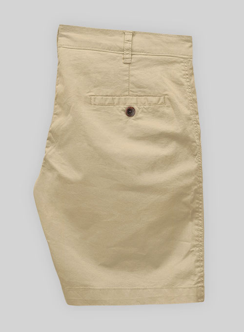 Light Khaki Stretch Summer Chino Shorts