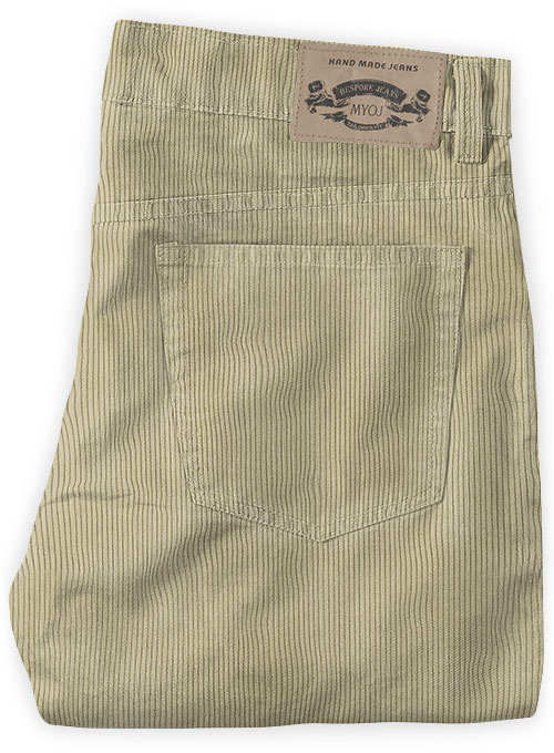 Light Khaki Thick Corduroy Jeans - 8 Wales