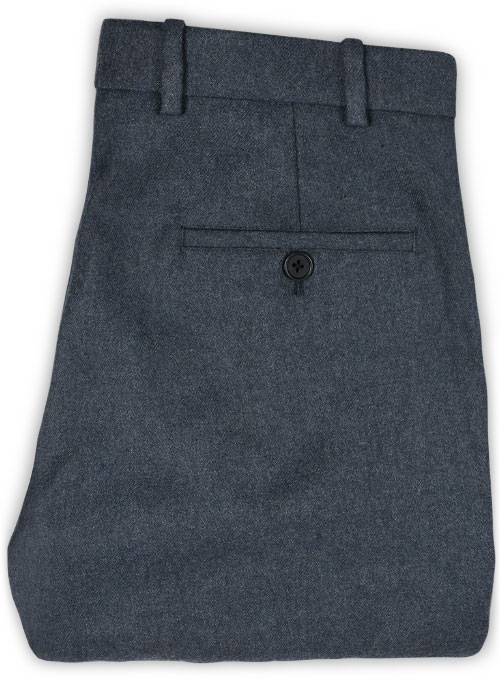 Light Weight Bond Blue Tweed Pants - Click Image to Close