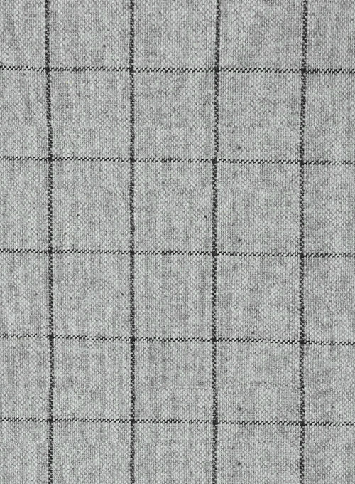Light Weight Checks Gray Tweed Pants - Click Image to Close