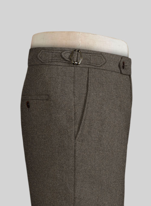 Light Weight Dark Brown Highland Tweed Trousers