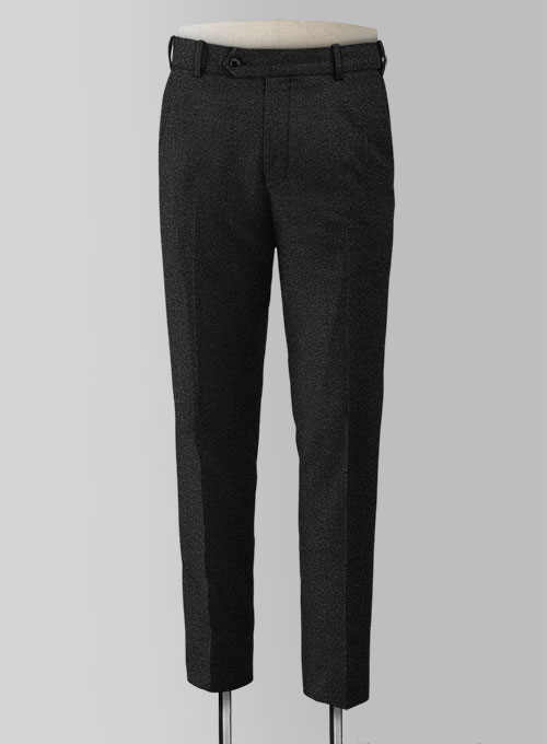 Light Weight Hamburg Charcoal Tweed Pants - Click Image to Close