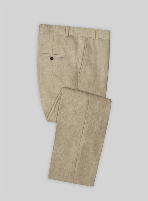 Maple Khaki Pure Linen Pants : Made To Measure Custom Jeans For Men &  Women, MakeYourOwnJeans®