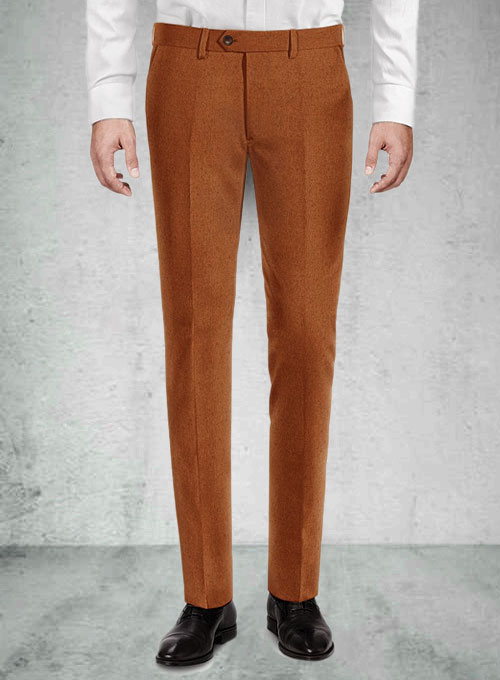 Melange Rust Tweed Pants - Click Image to Close