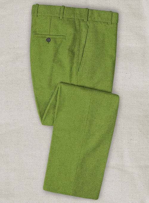Womens cotton slim fit parrot green cigar pant - Cadila Fashion
