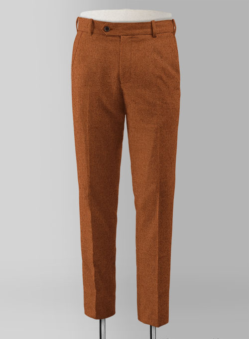Melange Rust Tweed Pants