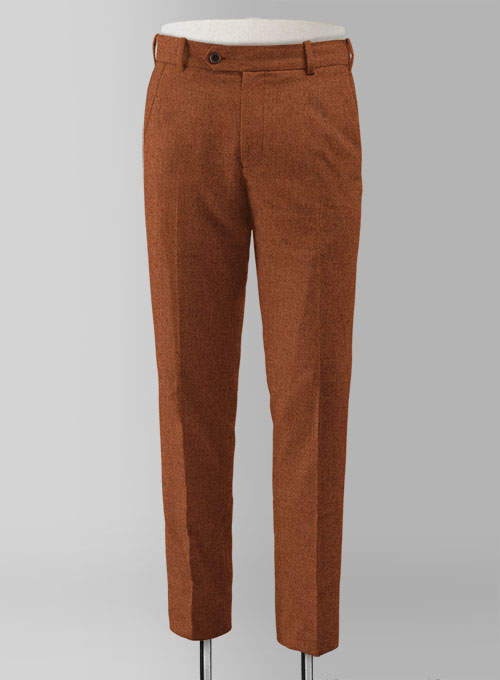 Melange Rust Tweed Pants - Click Image to Close