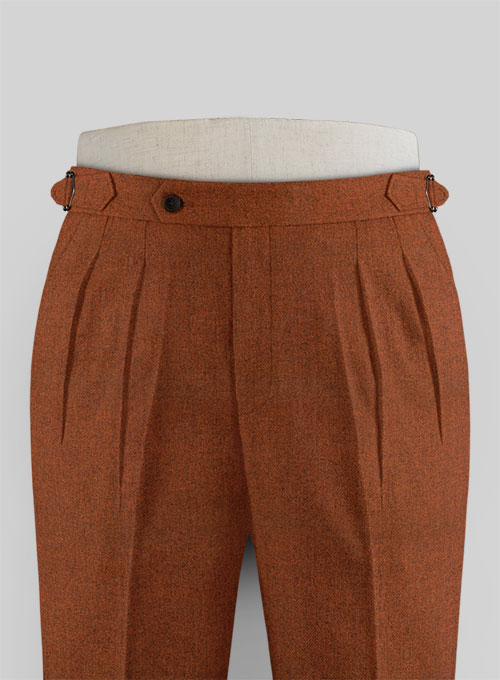 Melange Rust Highland Tweed Trousers - Click Image to Close