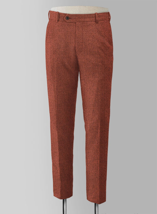 Melange Titan Rust Tweed Pants - Click Image to Close