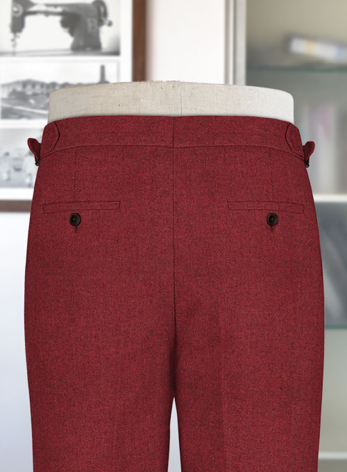 Melange Titan Red Highland Tweed Trousers
