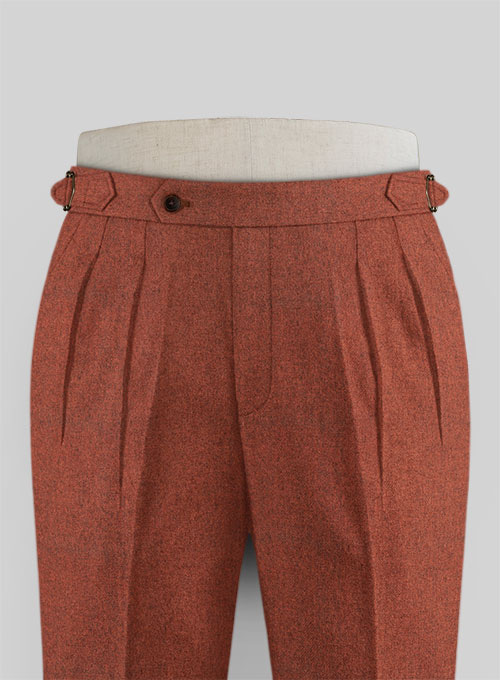 Melange Titan Rust Highland Tweed Trousers - Click Image to Close