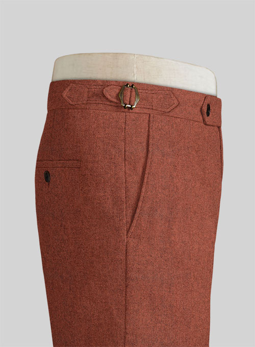 Melange Titan Rust Highland Tweed Trousers - Click Image to Close