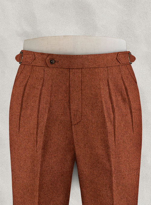 Melange Titan Rust Highland Tweed Trousers