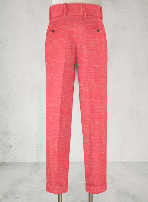 Mystic Pink Double Gurkha Wool Trousers - Click Image to Close
