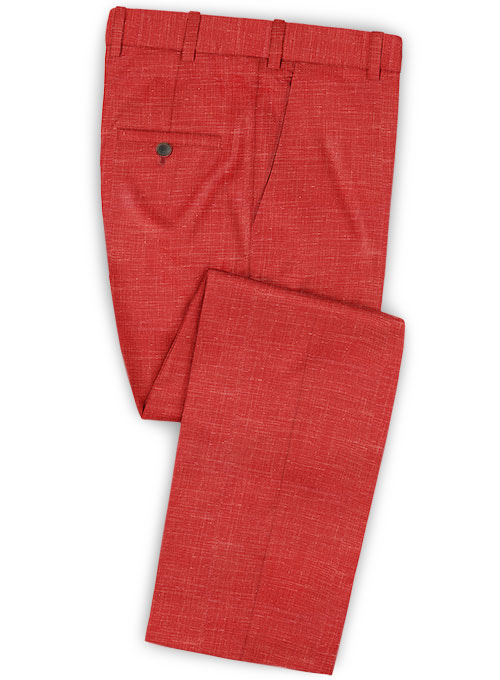 Mystic Red Wool Pants