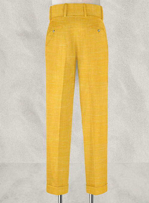 Mystic Yellow Double Gurkha Wool Trousers