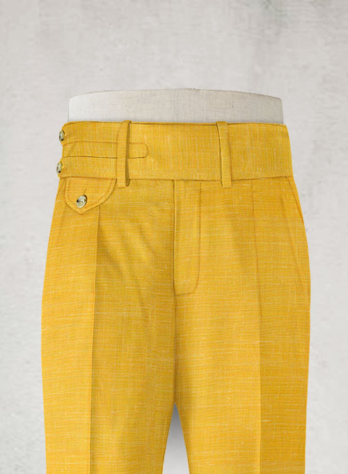 Mystic Yellow Double Gurkha Wool Trousers