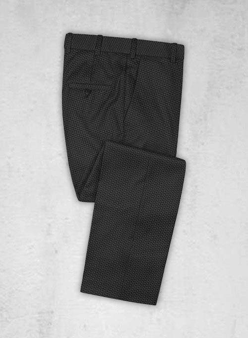 Napolean Black Checks Couture Wool Pants