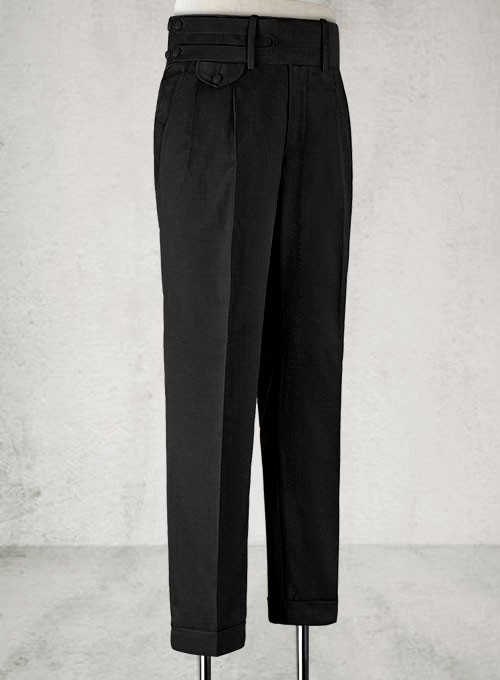 Napolean Black Double Gurkha Wool Trousers - Click Image to Close