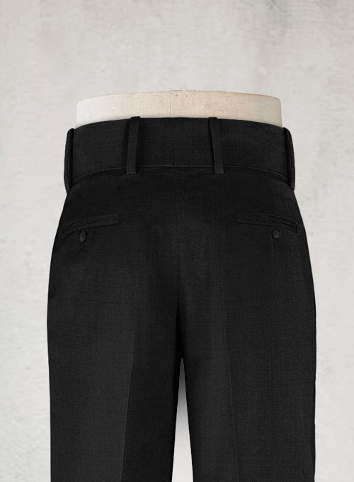 Napolean Black Double Gurkha Wool Trousers - Click Image to Close