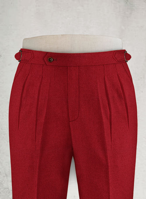 Naples Red Highland Tweed Trousers - Click Image to Close