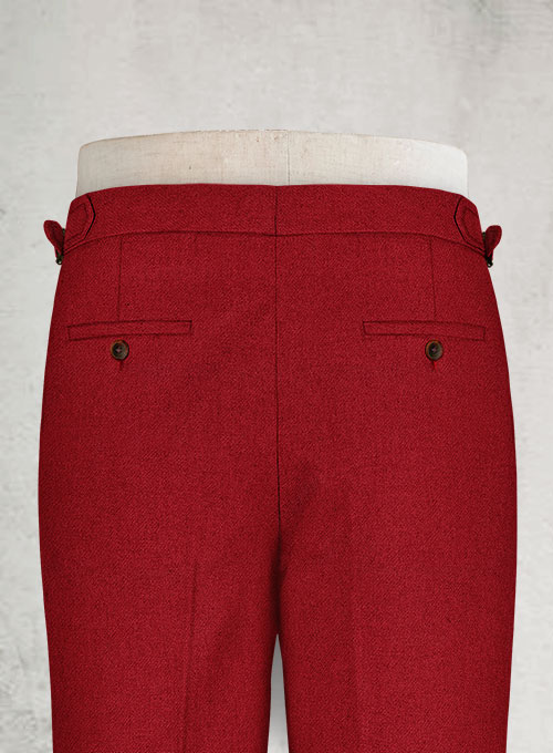 Naples Red Highland Tweed Trousers