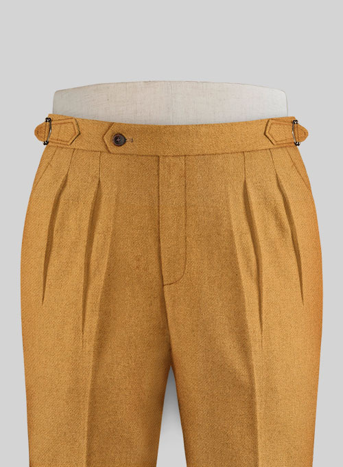 Naples Yellow Highland Tweed Trousers