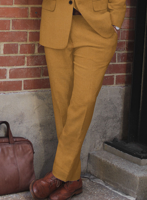 Naples Yellow Tweed Pants - Click Image to Close