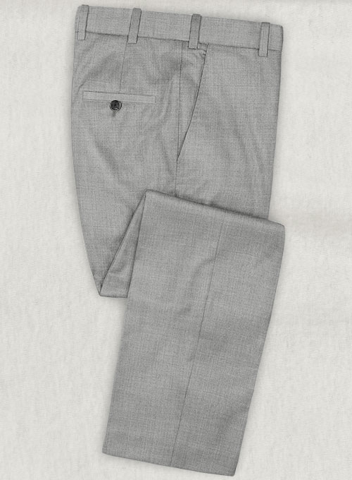 Napolean Worsted Light Gray Wool Pants