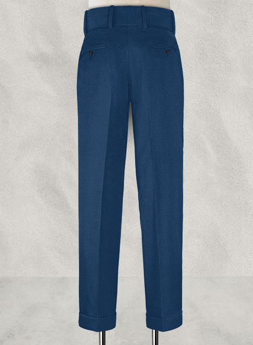 Napolean Casa Blue Double Gurkha Wool Trousers