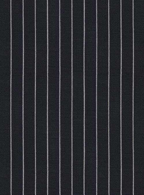 Napolean Dark Blue Stripe Wool Pants